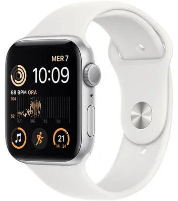 Produktbild von Apple Watch SE 44mm Alu silber/Sport weiß