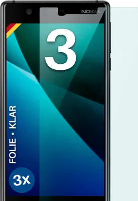 Produktbild von moex® 3x Schutzfolie kompatibel mit Nokia 3 - Displayschutzfolie dünn Folie, Klar