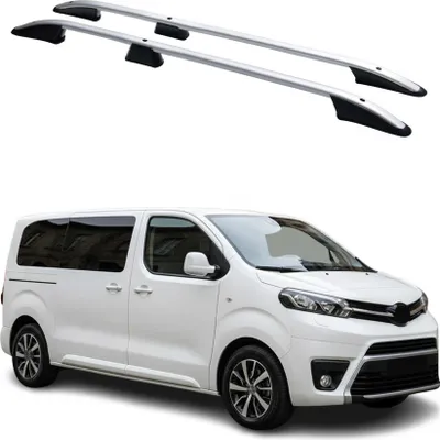 Obrázek produktu pro Podélné střešní nosiče pro Toyota Proace 2016–2024 L1, hliník, šedá