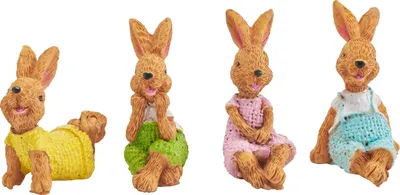 Produktbild von VBS Hase "Richy", 4er-Set, ca. H 5 cm