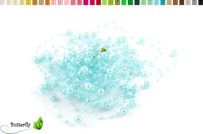 Produktbild von Perlengirlande 5St. x 1,3m, Farbauswahl:hellblau 311 / babyblau / zartblau