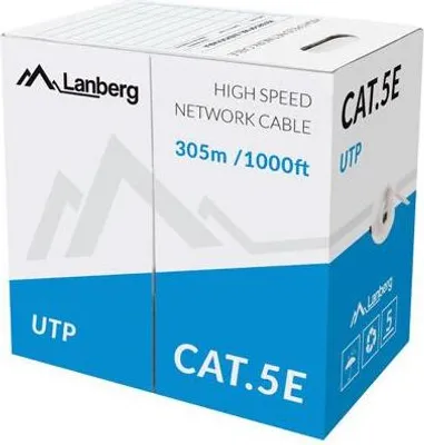 Zdjęcie produktu dla Lanberg LCU5-10CC-0305-Y, 305 m, U/UTP (UTP), Żółty
