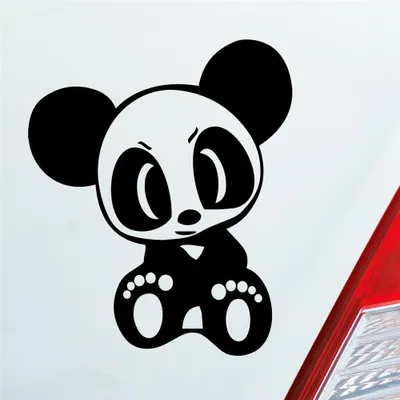 Produktbild von Auto Aufkleber Bad Panda Pandabär Bär Lustig 12x10 cm Schwarz Matt Sticker Heckscheibenaufkleber