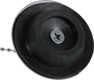 Produktbild von Stück Abflussstopfen für Küchenspüle, Badezimmer und Badewanne, massiver Edelstahl-Abflussstopfen mit Kette (62 x 44 x 12 mm), silberfarben