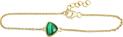 Zdjęcie produktu dla Bransoletka Celesta ze srebra próby 925/- 19 cm, żółty malachit 358260229V