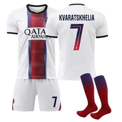 Produktbild von #7 KVARATSKHELIA Paris away game,26-27 football jersey for Kids and Adults SIZE:28