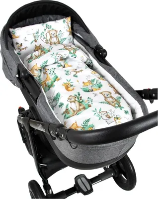 Produktbild von BABYLUX 2 tlg. Set Bezug für Kinderwagen Bettwäsche  60x78cm 123. Waldtiere