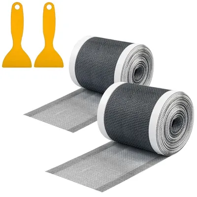 Produktbild von Abflusssieb Dusche 9cm x 10m Haarfänger 2 Stück Mesh Aufkleber mit Spatel