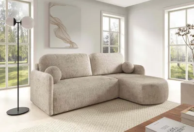Obrázok produktu pre FurMeb24 ECKSOFA BERA - 212 x 160 cm cremona 14 - s funkciou spánku a posteľným boxom