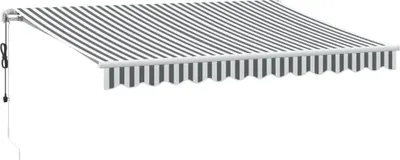 Produktbild von vidaXL Markise Automatisch mit LED Anthrazit & Weiß 350x250 cm