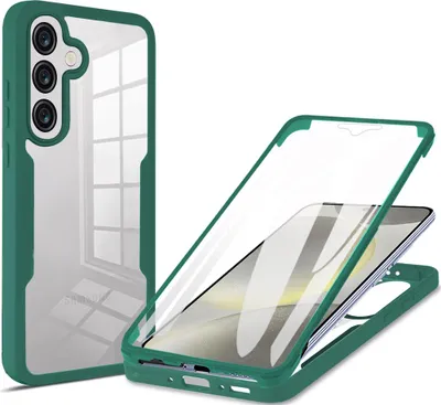 Produktbild von Schutzhülle für Samsung Galaxy A36 / A56, Eingebautem Displayschutz 360 Grad Komplettschutz Handyhülle Grün