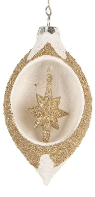 Produktbild von Clayre & Eef Weihnachtskugel 7x6x12 cm Goldfarbig Glas