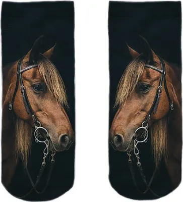 Produktbild von Socken braunes Pferd, Pferdekopf, Strümpfe Socke, Pferde Pony