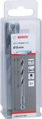 Immagine prodotto di Bosch 5 HSS PointTeQ Hex 8x75x117