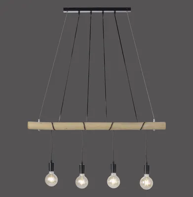 Produktbild von JUST LIGHT TERO Pendelleuchte E27 Warmweiss Dimmbar max.16W 4-fach schwarz 15505-18