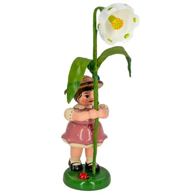 Produktbild von Blumenkind Mädchen mit Märzenbecher (11cm) von Hubrig Volkskunst