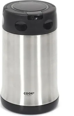 Image de Bol à Soupe Isotherme - COOK CONCEPT - Avec Couverts en Inox - Hermétique - Argent et Noir - 50cl