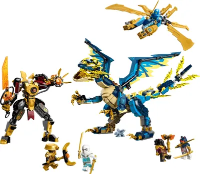 Produktbild von LEGO® NINJAGO® 71796 Kaiserliches Mech-Duell gegen den Elementardrachen