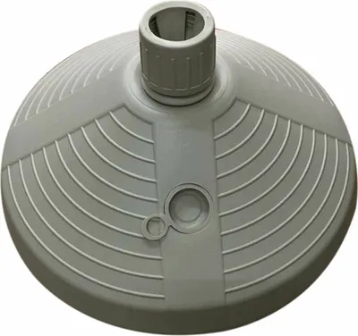 Immagine prodotto di Marbueno Base ombrellone rotondo in plastica 38x38x14 cm 10L Bianco Giardino, piscina, terrazza