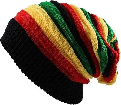 Produktbild von Wintermütze - klassische gebrochene Mütze - Rastamütze - gebrochene Mütze - Wintermütze - Haarmütze
