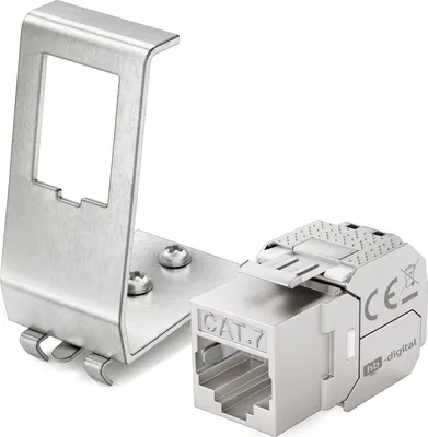 Produktbild von hb-digital Hutschienenadapter 1 Port  mit CAT 7 Keystone Modul RJ45
