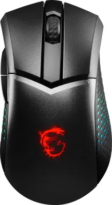 Obrázok produktu pre MSI CLUTCH GM51 LIGHTWEIGHT WIRELESS, Pravoruké, Optický, RF Wireless + Bluetooth + USB Type-C, 26000 DPI, 1 ms, Čierna