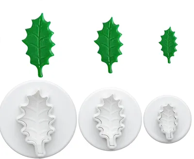 Produktbild von Ausstechformen Prägeausstecher Fondantausstecher 3er Set Stechpalme 20/30/37mm