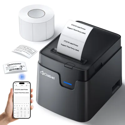 Produktbild von 221D Bluetooth-Etikettendrucker, Thermodruck, für den Desktop, Barcode, 50 mm