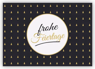 Produktbild von Edle reduzierte grafische Weihnachtskarte mit Weihnachtsbäumen: Frohe Feiertage