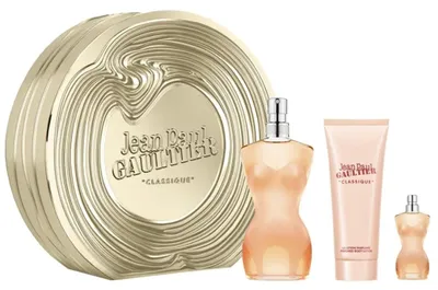 Produktbild von Jean Paul Gaultier Classique Eau de Toilette Geschenkset 100 ml + 6 ml Miniatur + Körperlotion 75 ml