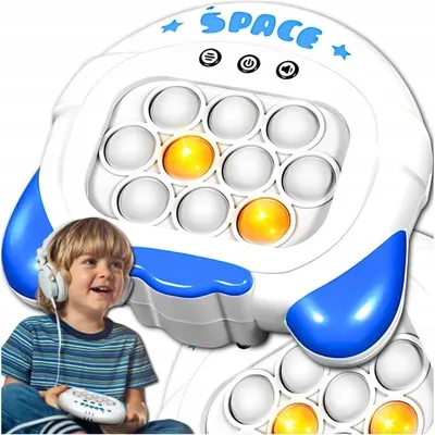 Produktbild von Elektrisches Pop It Geschicklichkeitsspiel Rakete Mit Licht Und Sound Interaktives Antistress Spielzeug Für Kinder