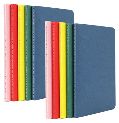 Produktbild von Set mit 10 A5-Notizbüchern mit linierten Seiten