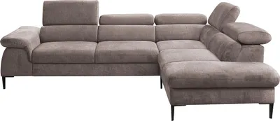Produktbild von SEPINA PASCAL MORABITO Eckschlafsofa aus taupefarbenem Stoff - Eckschlafsofa rechts