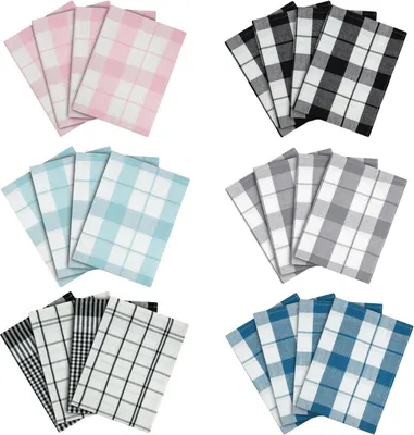 Produktbild von Geschirrtücher 4er Set - Grau - 50x70 cm - Küchentücher Abtrocken Tücher Küchen Helfer 100% Baummwolle Putztuch