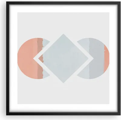 Produktbild von Gerahmtes Poster - Schwarzer Rahmen - Stück Geometrisch Diamant - 50x50 cm - Wand Bild - Wanddeko - Wandbilder - Kunstposter - Wandposter - Bilderrahmen - Bilder - Kunstdruck - P2BAC50x50-4690