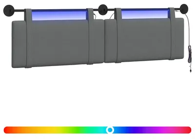 Produktbild von Hängendes Kopfteil Mit LED Licht Dunkelgrau Stoff