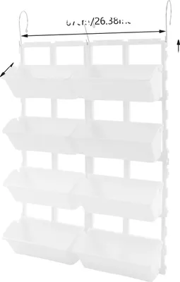 Produktbild von Hängender Wandpflanzer, 8 Pflanzer, Einfache Installation, WEISS