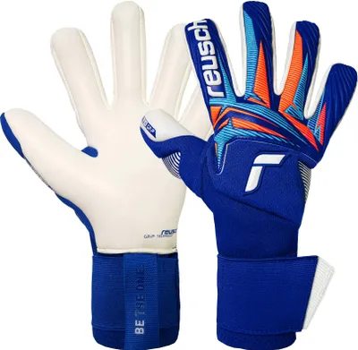 Immagine prodotto di Guanti da portiere Reusch Attrakt Gold X NC Gravity con grip impressionante 4126 sharp blu/wht/shock orng 11