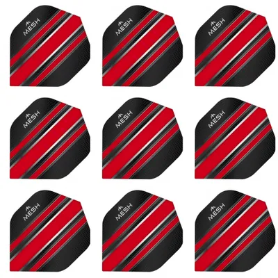 Produktbild von Mission | Mesh | Dart Flights | Standard | 100 Mikron | Rot | 3 Sets = 9 Flights
