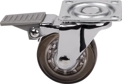 Produktbild von Möbelrolle Ø 50 mm mit Bremse braun