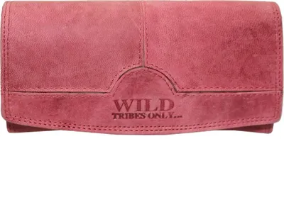 Produktbild von flevado Wasserbüffel Damen Geldbörse Brieftasche RFID Schutz Doppelnaht (Rot)