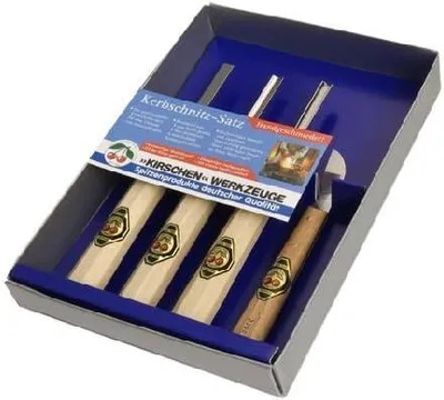 Imagen del producto de Herramientas 3424000 | Juego de herramientas para tallar bordes, de 4 piezas