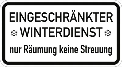 Produktbild von Verkehrsschild VZ2003, Eingeschränkter Winterdienst - nur Räumung ..., Alu, R...