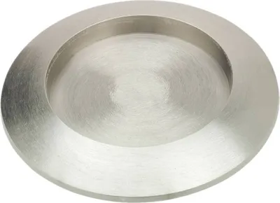 Produktbild von Kerzentelle Ø14cm Messing Vernickelt Matt Kerznehalter Untersetzer Tischdeko New
