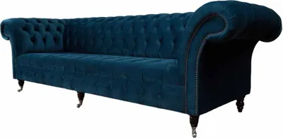 Immagine prodotto di Divano di design 3 posti Chesterfield divani imbottiti seduta tre posti tessile