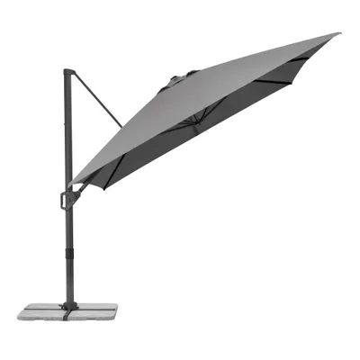 Produktbild von Schneider Ampelschirm TAVO 400 x 300 cm anthrazit – UV-Schutz, 360° drehbar, neigbar, air-vent, lichtecht inkl. Plattenständer & Schutzhülle
