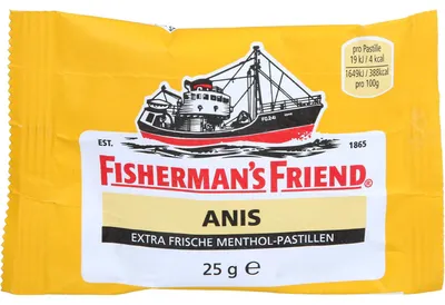 Produktbild von FISHERMAN’S FRIEND Anis mit Zucker Menthol-Pastillen, 25 g Pastillen
