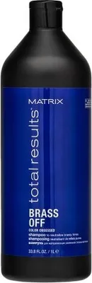 Produktbild von Matrix Total Results Brass Off, 1000 ml, Shampoo, Professionell, Frauen, Blond, Gefärbtes Haar, Blond