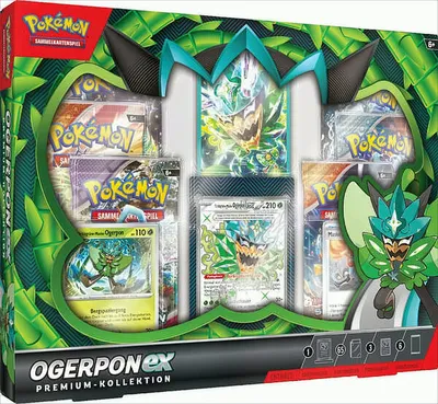 A Pokémon Premium Collection box featuring Ogerpon-ex.