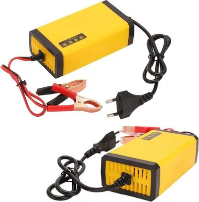 Image de Chargeur de batterie 12 V avec écran LCD pour voiture, bateau, vélo, compatible avec l'énergie solaire